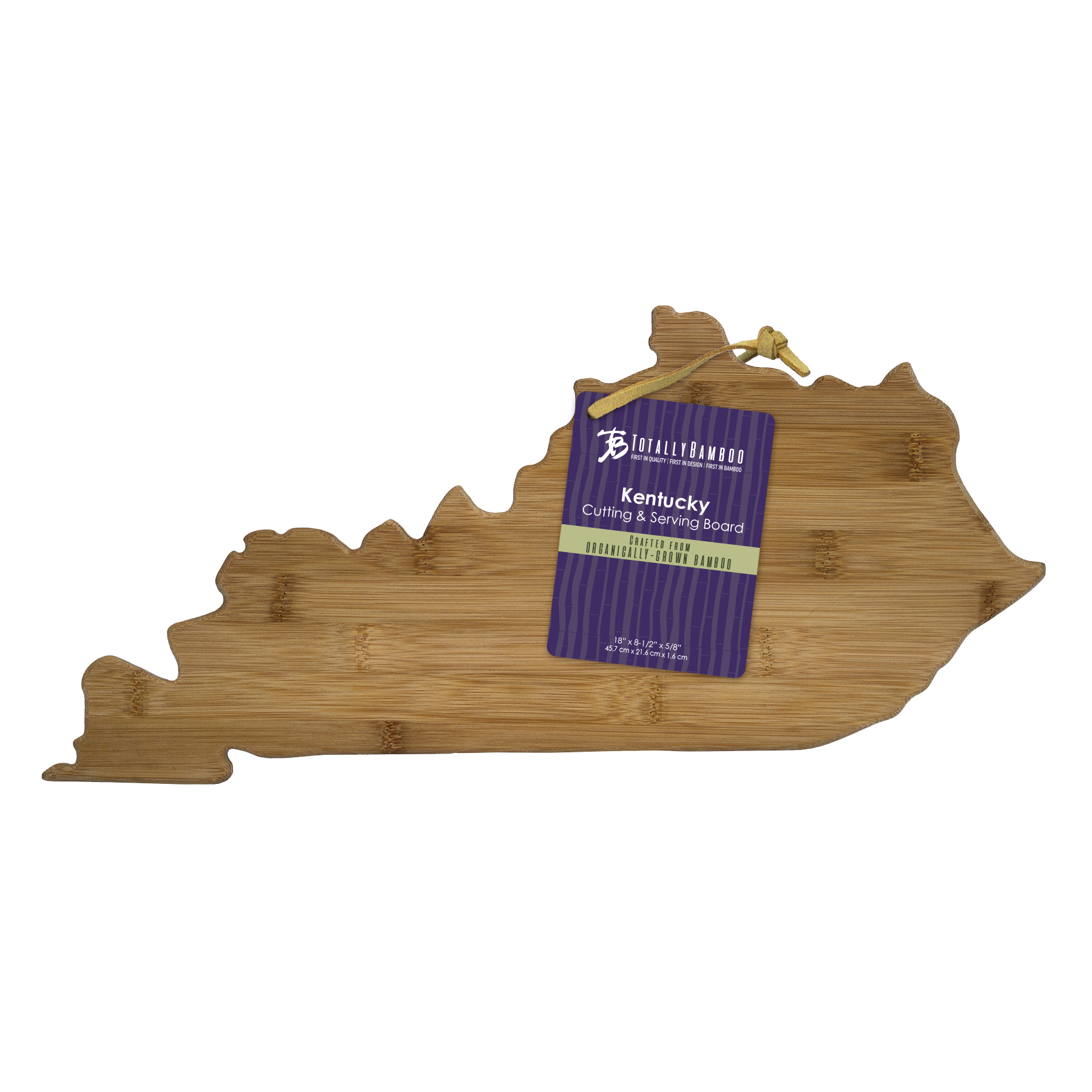 Kentucky State Shaped Bamboo Serving and Cutting Board 8