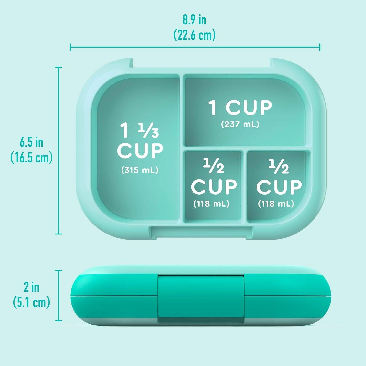 Leakproof Lunch Box w/ Ice Pack Compartments 6