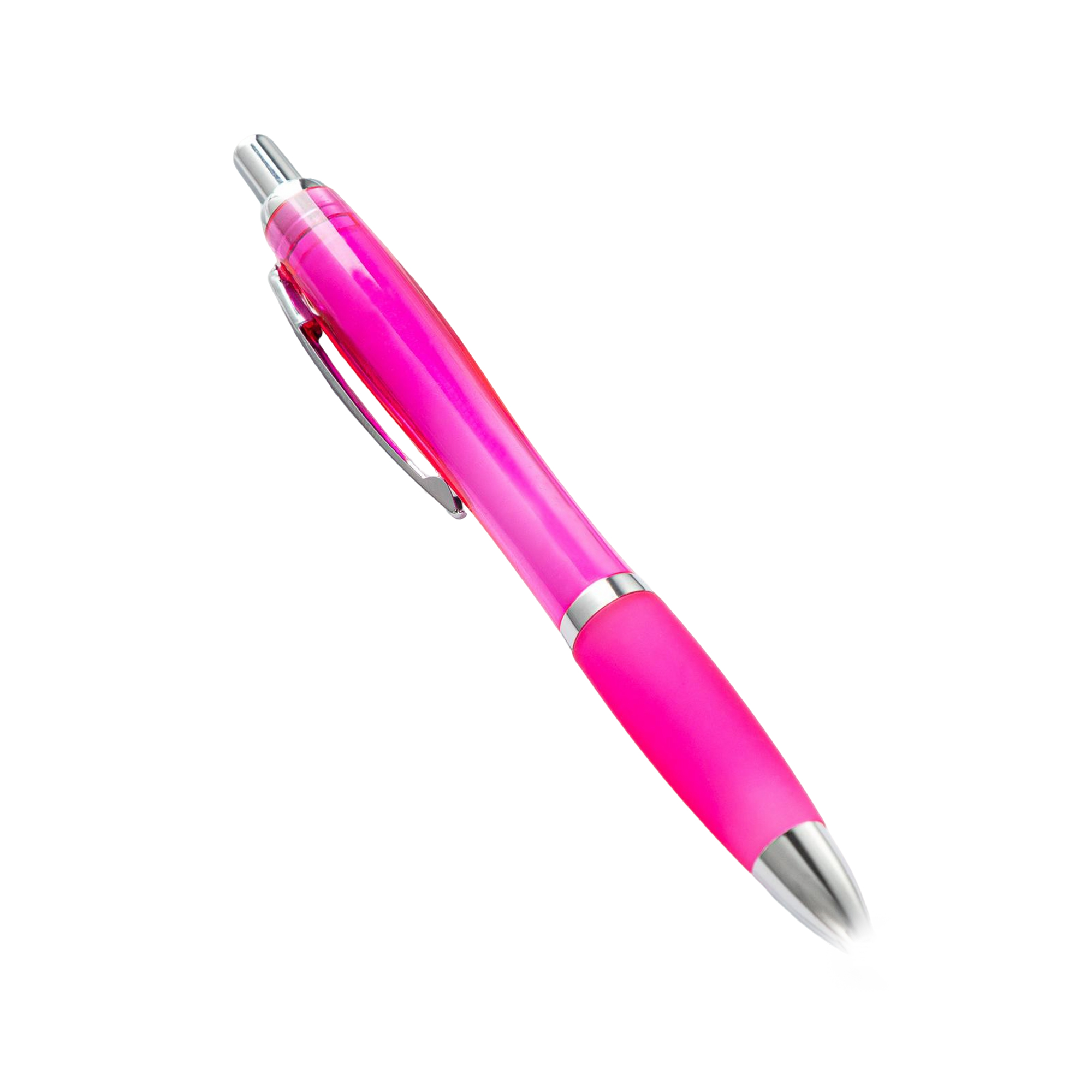 Retractable Ballpoint Pen Translucent Barrel Design 7