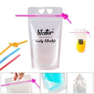 350ml Portable Drinking Pouch With Straw 4