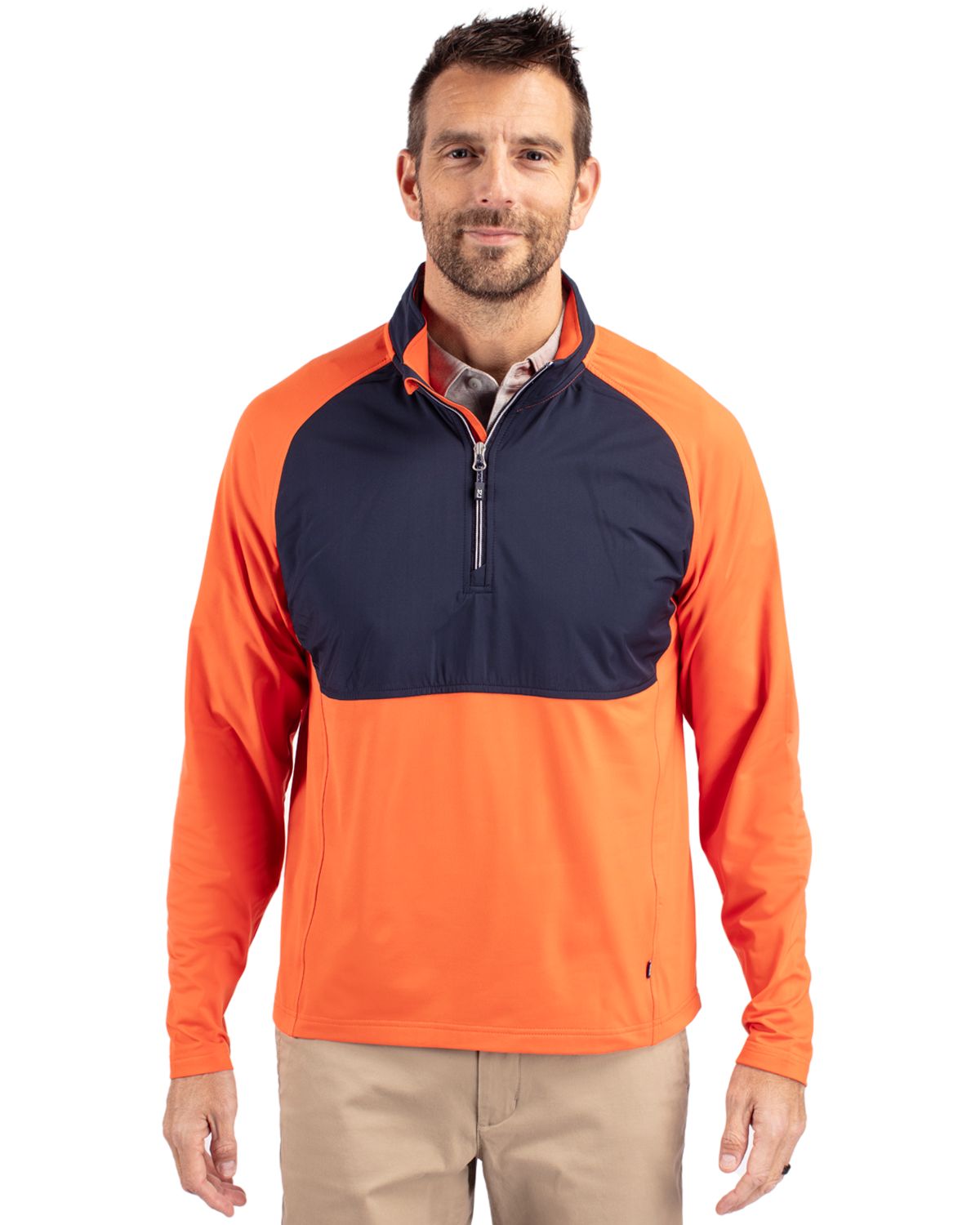 Cutter & Buck Adapt Eco Knit Hybrid Recycled Mens Quarter Zip 81