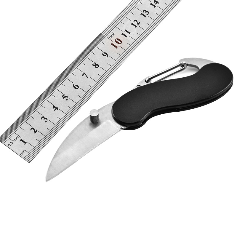 Stainless Steel Folding Pocket Knife and Carabiner 11