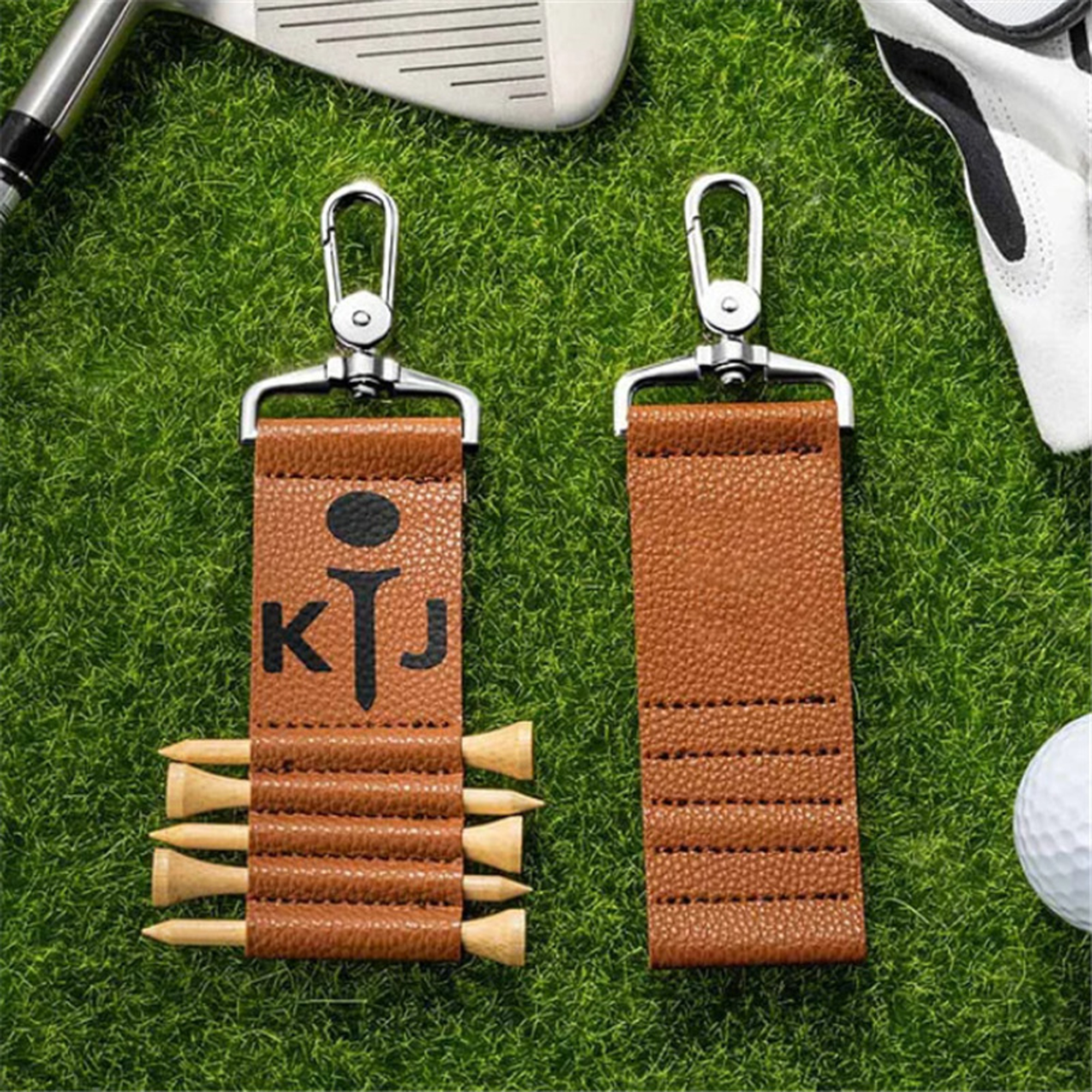 Golf Tee Storage Leather Case 4