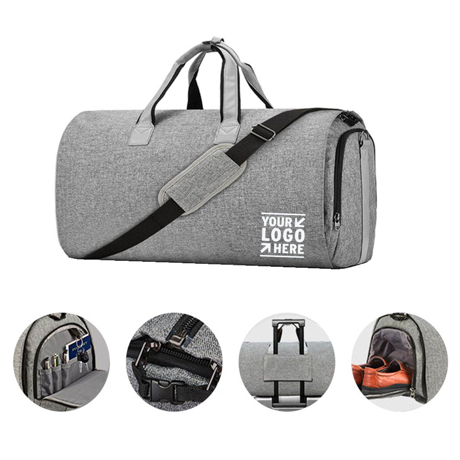 Convertible Garment Bag with Shoulder Strap