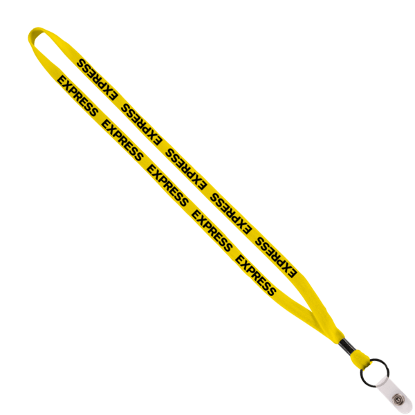 1/2" Cotton Lanyard with Metal Crimp & Split-Ring 98