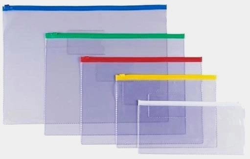 Clear Soft Vinly PVC zip file bags 4