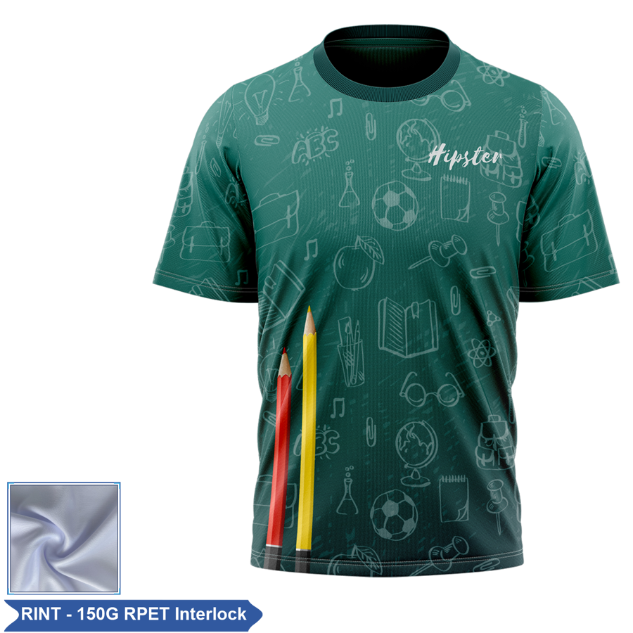 Sublimation RPET Interlock Short Slv Tee - Unisex,Women,Kids 2