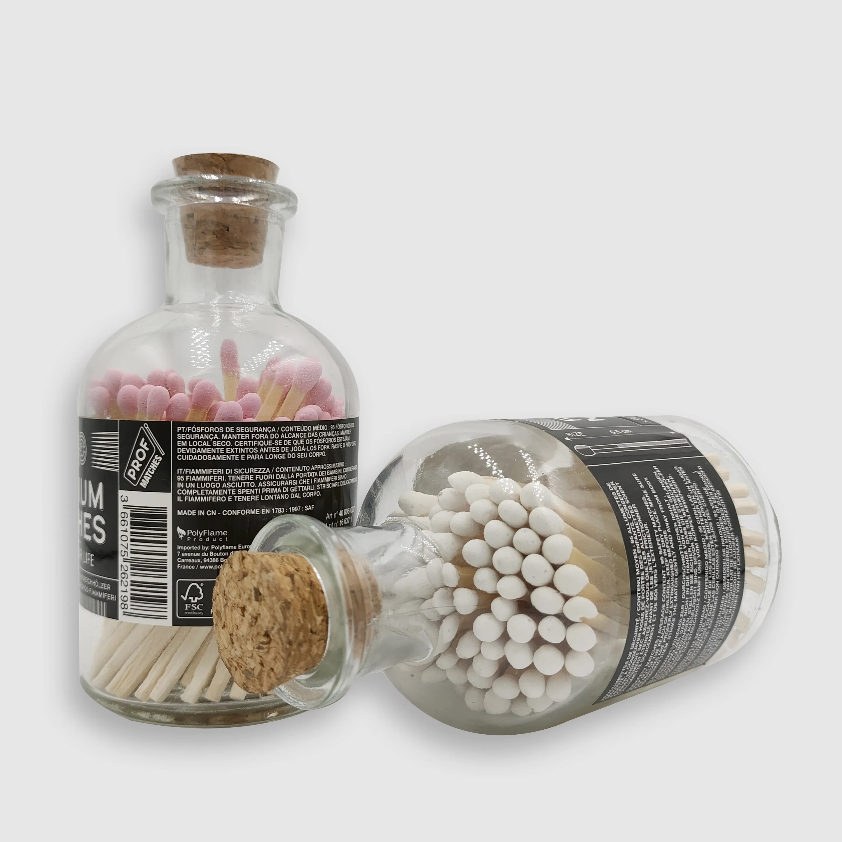 Custom logo Glass matchtick jars-france #10 4