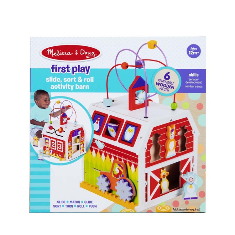 Melissa & Doug Slide Sort & Roll Activity Barn - 12M+ 2