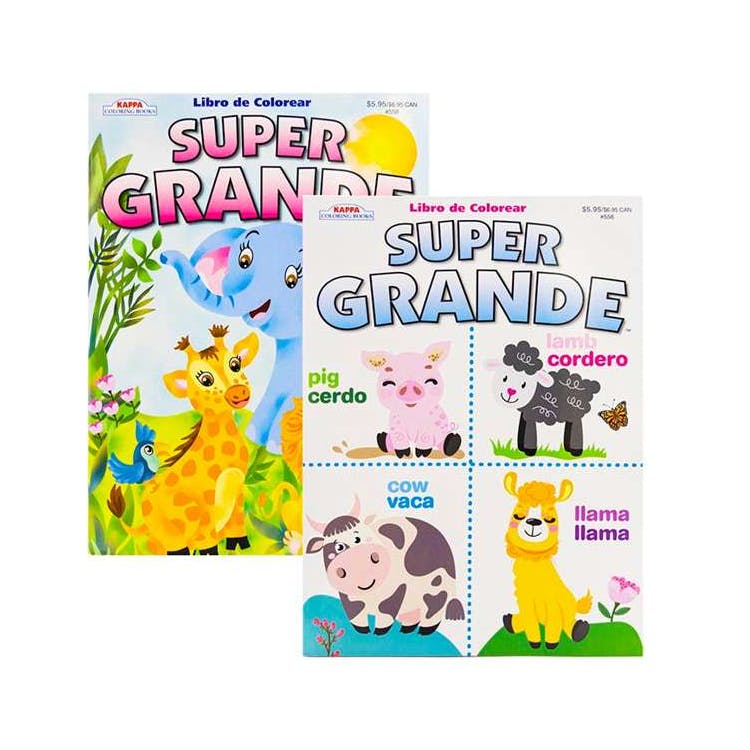 Super Grande Bilingual Coloring Books 80 Pages 2