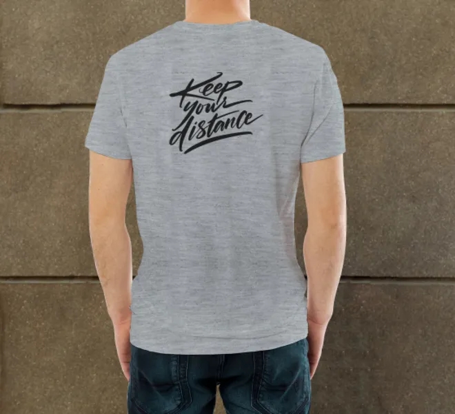 Men's Cotton Printed T-Shirt - Crew Neck - Grey 1