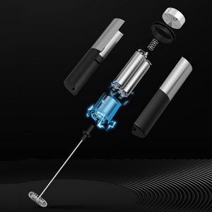 Silver Electric Coffee Mixer And Egg Whisk With Stand 16