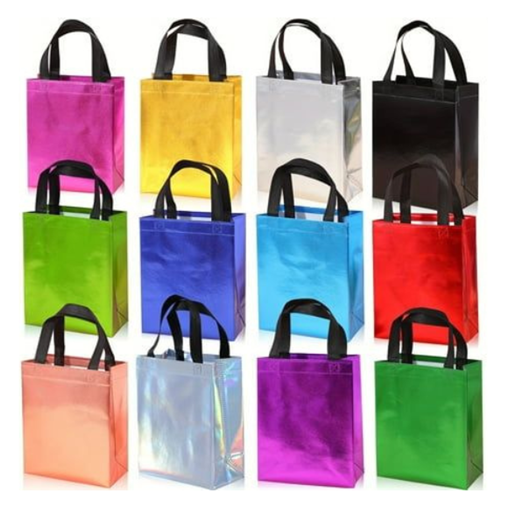 Nonwoven 8"L x 4"W x 10"H Laser Laminating Tote Bag 1