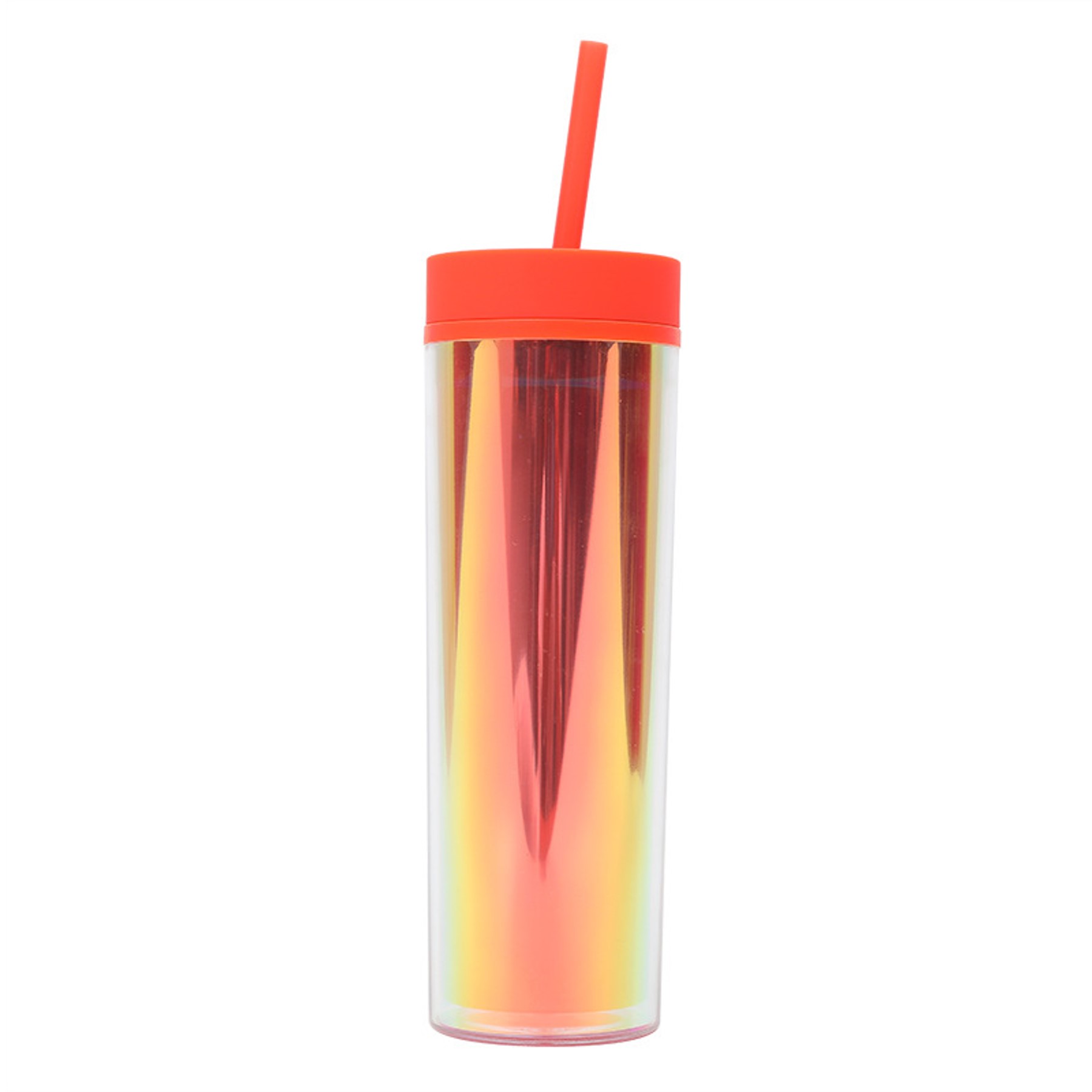 Dazzling Color Double Wall Straw Cup (direct import) 3