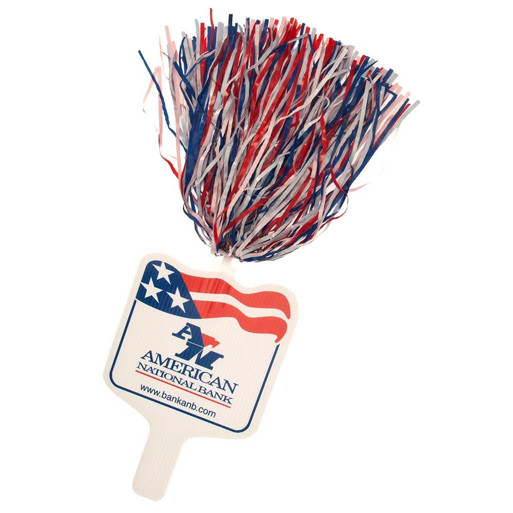Patriotic Flag Shape Hand Fan, Screen Printed 17