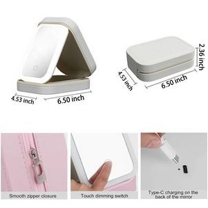 Travel Makeup Bag with LED Mirror 2