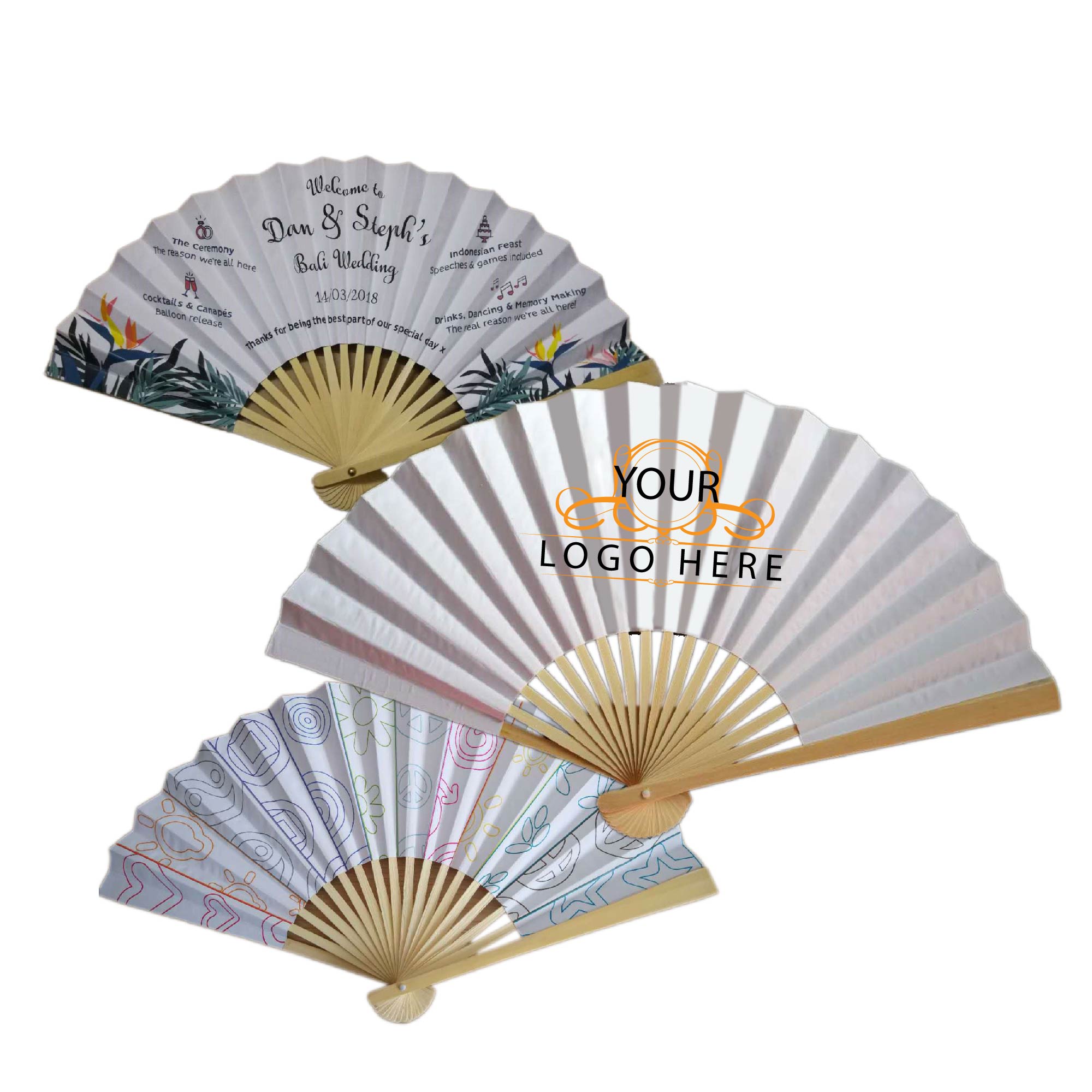 Handheld Bamboo Folding Fan 2
