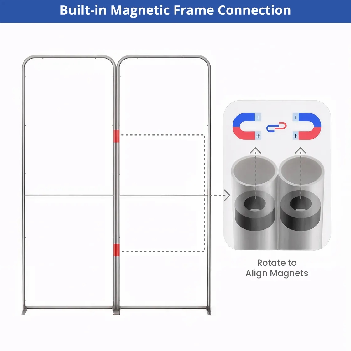 20ft Magnetic Modular Fabric Displays - U Shape 3