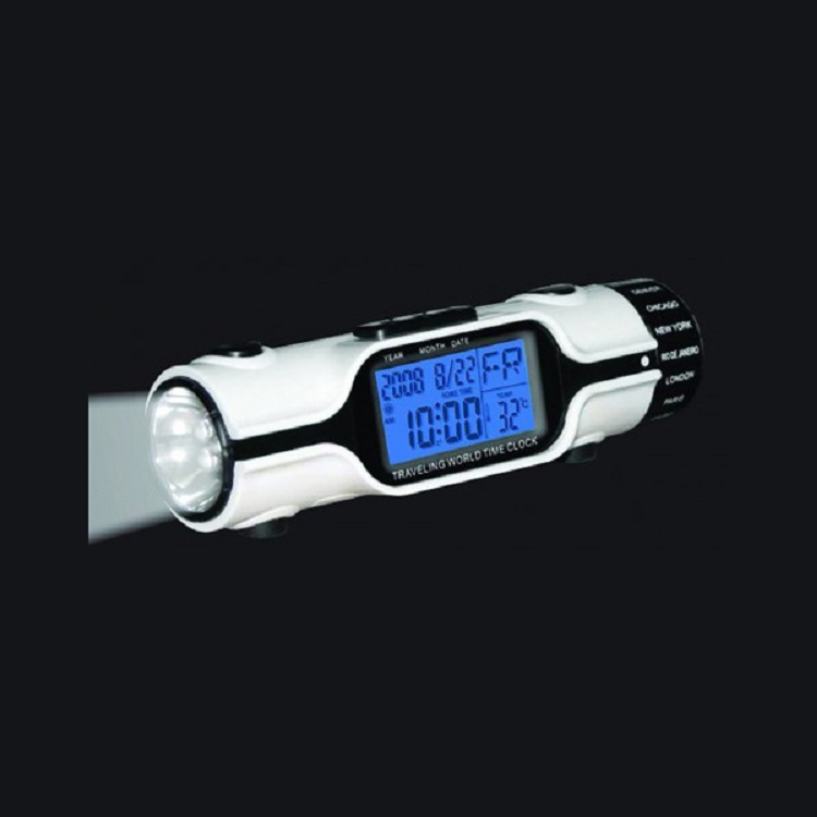 World Time Travel Clock With 18 TimeZone Display, Digital 3