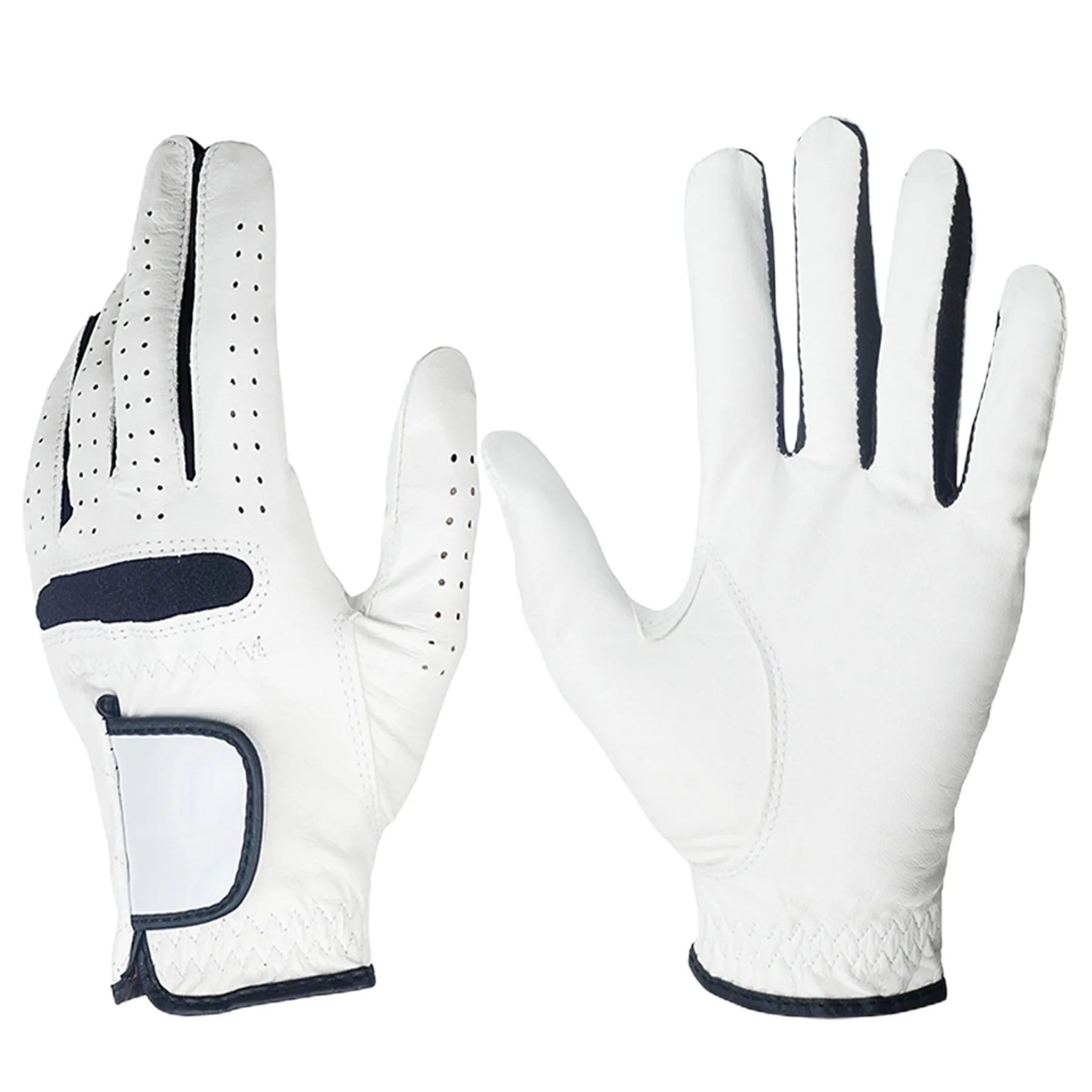 Men'S White Outdoor Non-Slip Golf Gloves 2