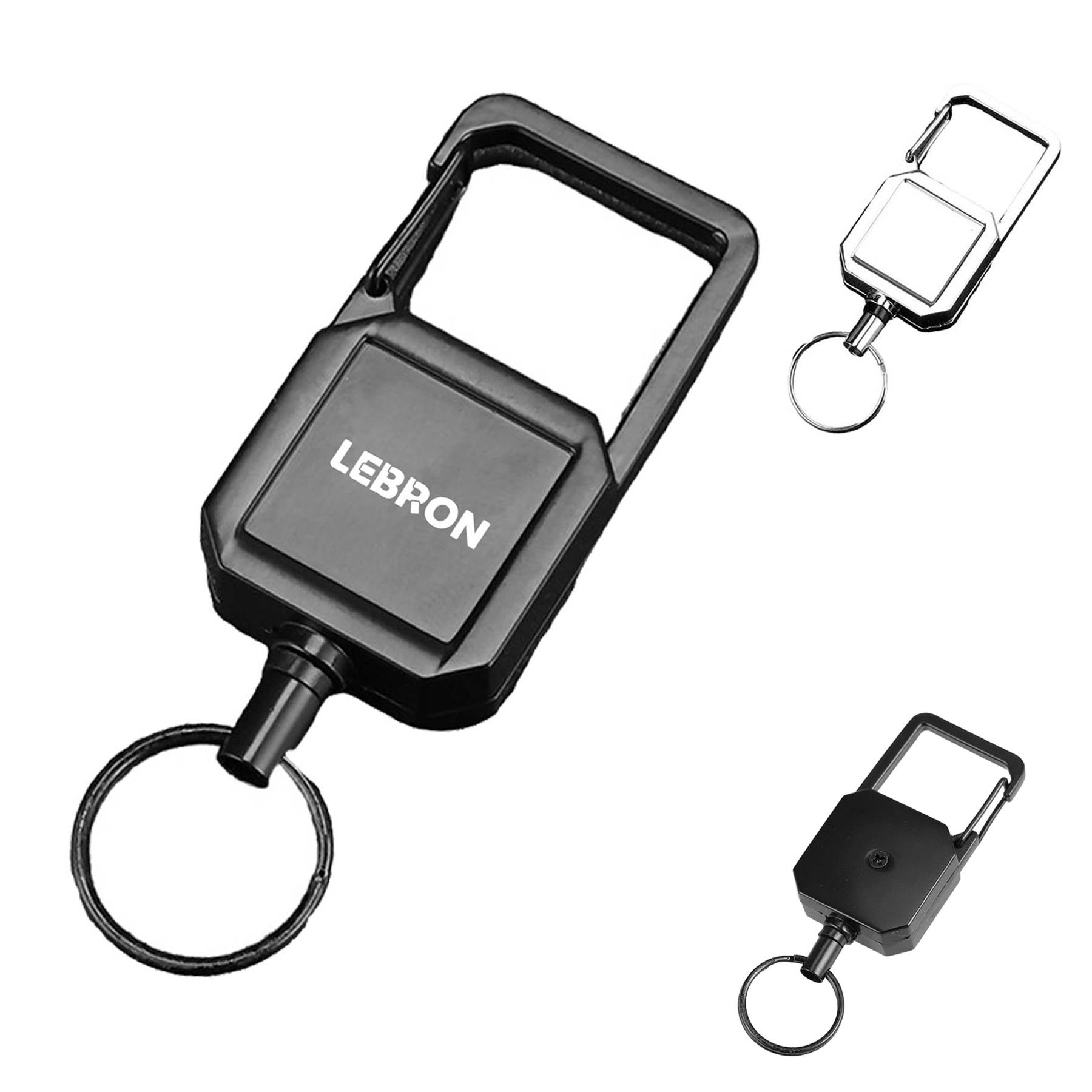 Stainless Steel Retractable Square Badge Reel 1