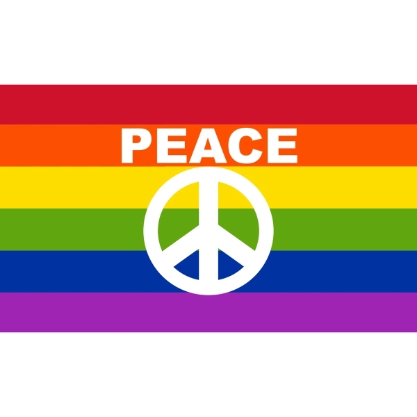 Peace with sign Antenna Flag 1