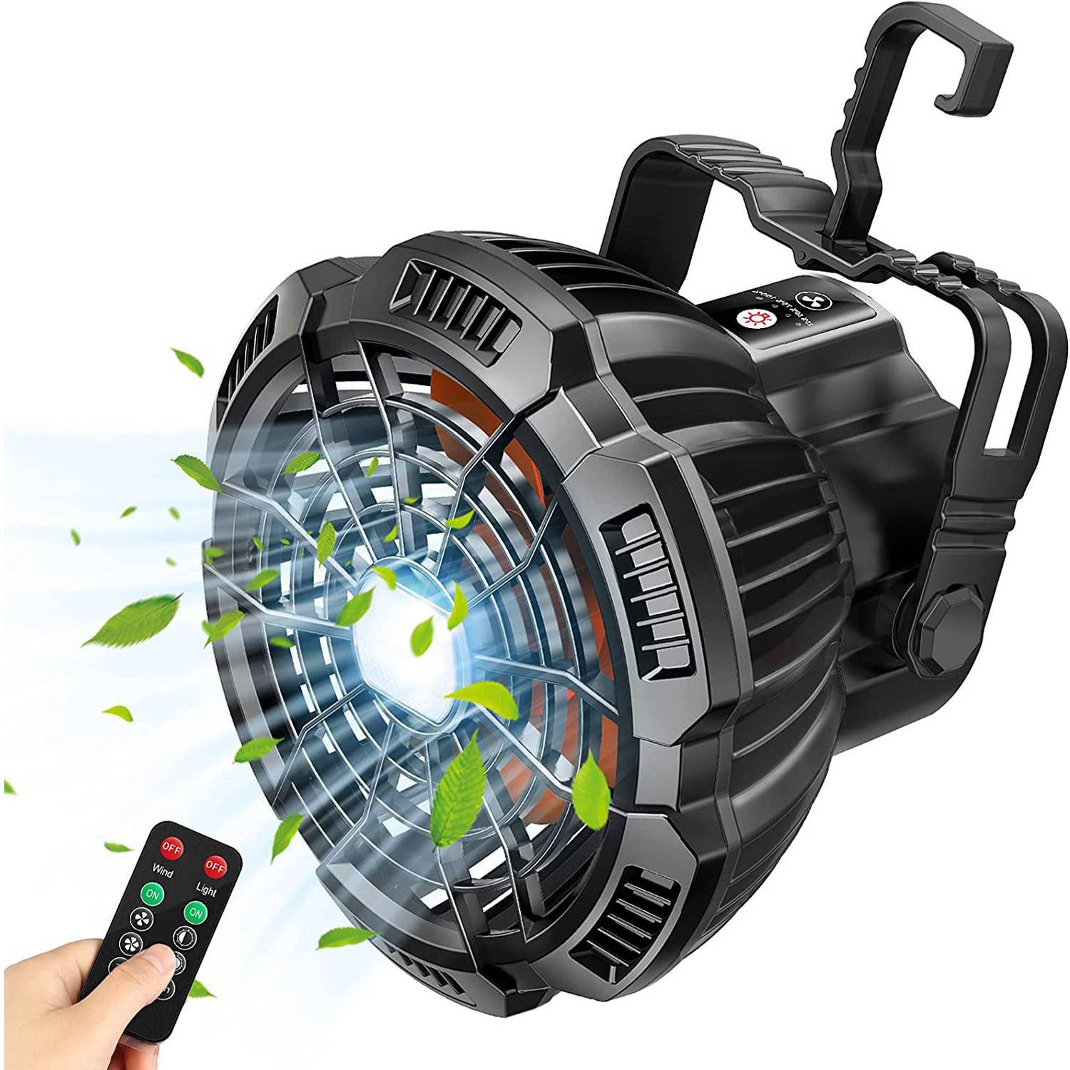 USB Charging Remote Control Fan With Light 6