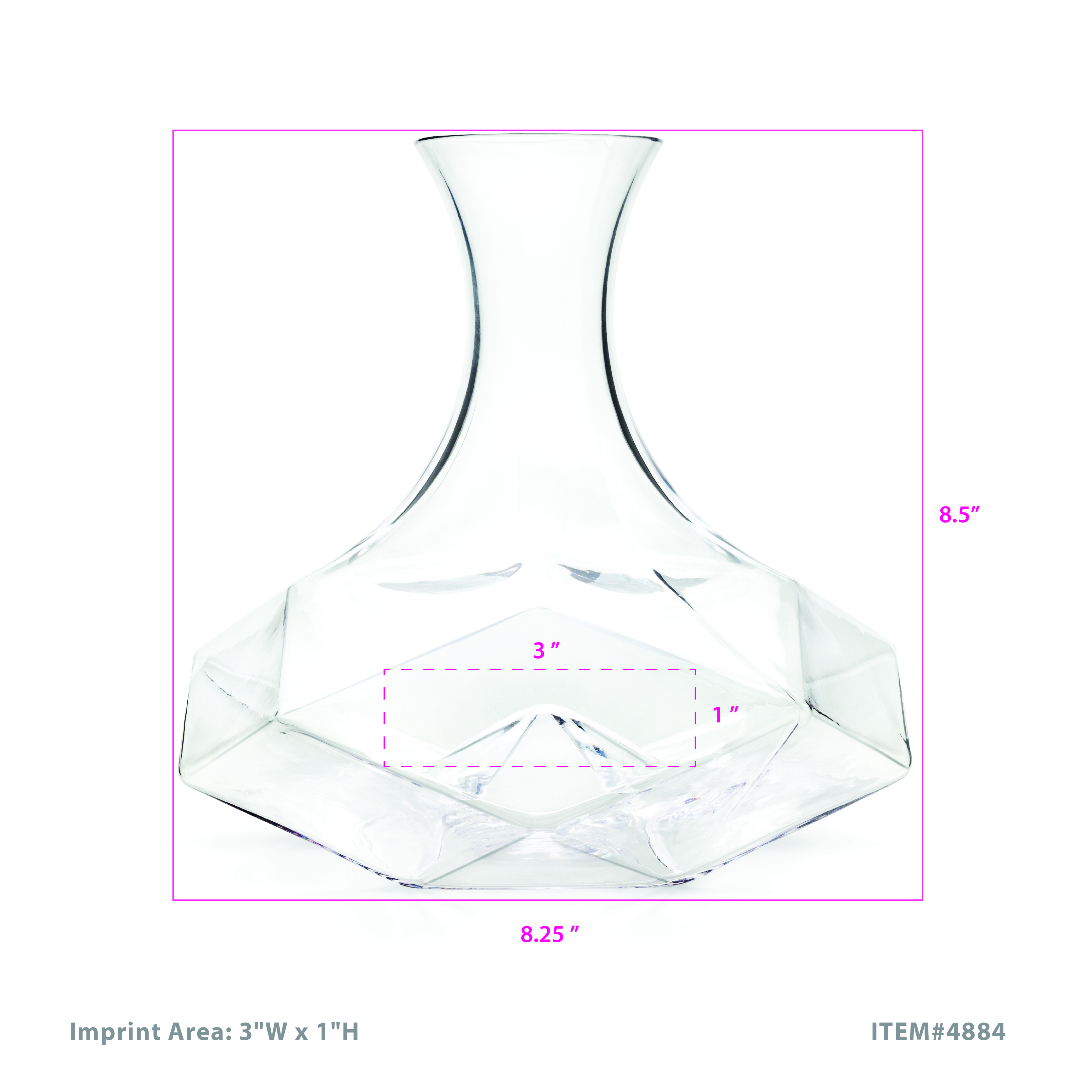 Viski® Faceted Crystal Wine Decanter 11