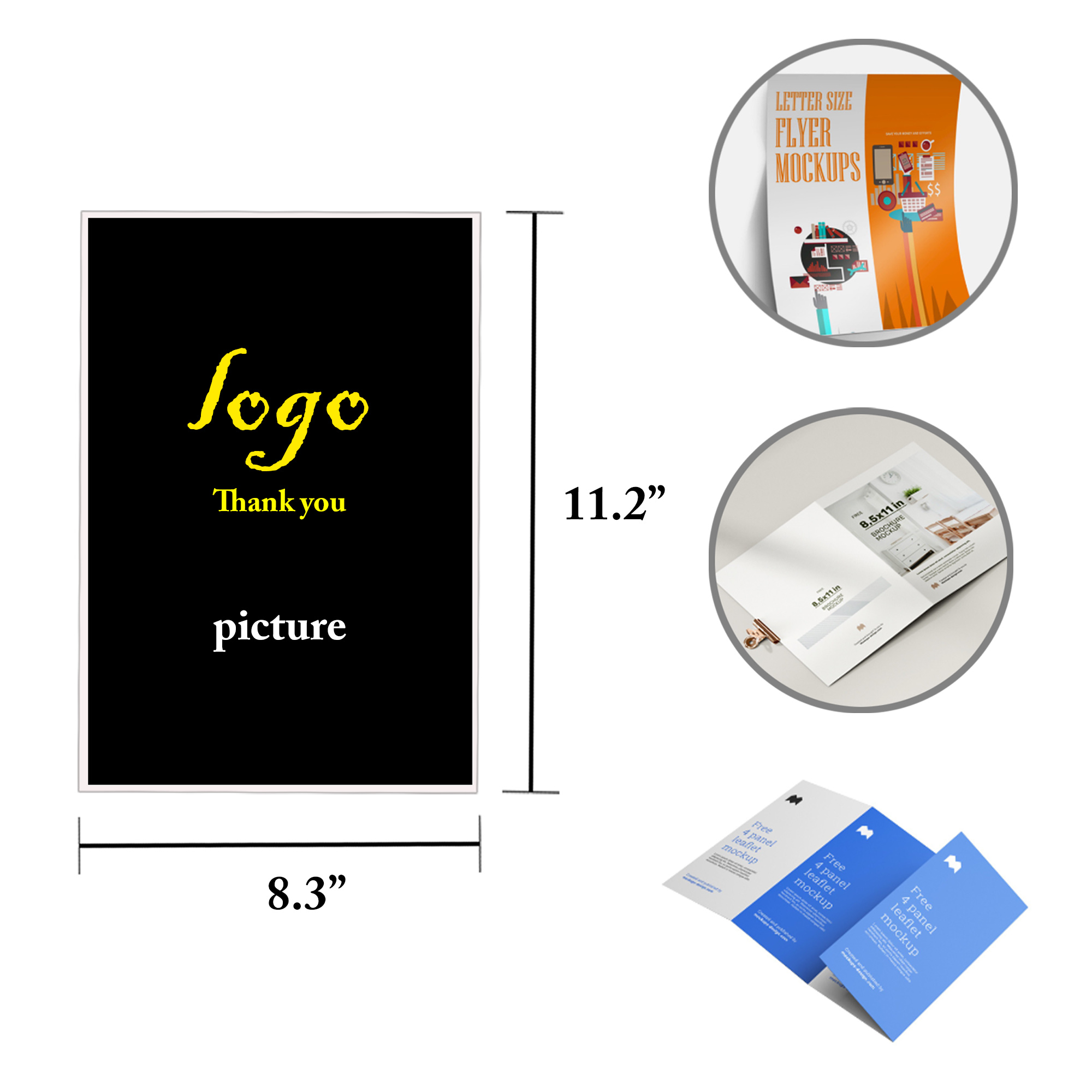 MOQ100 Custom Two-Sided Posters Flyers Menus Booklets 2