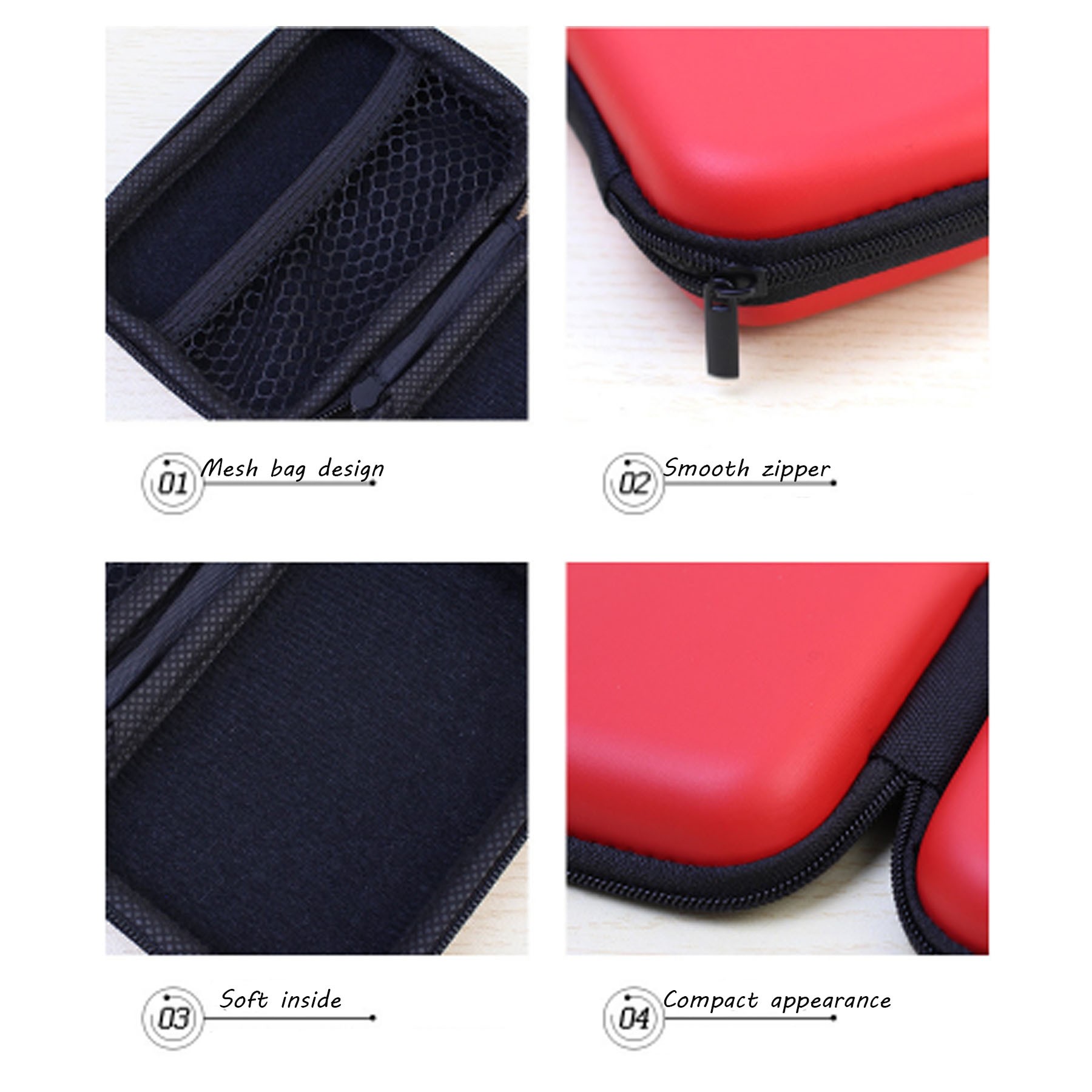 Portable Square Earphone Storage Case 2