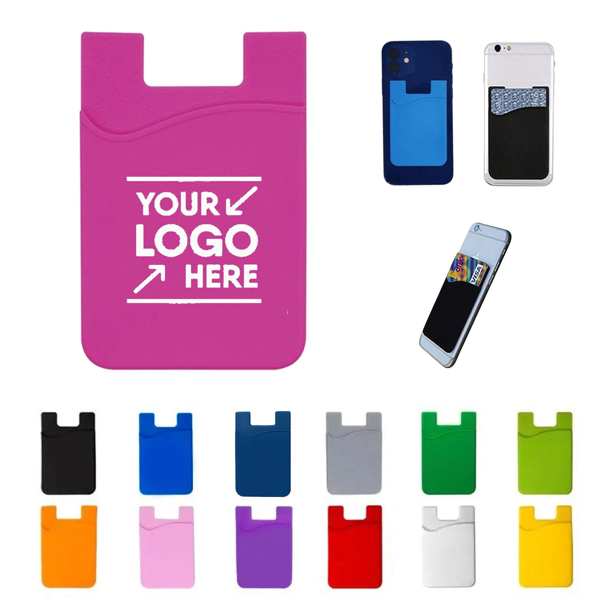Silicone Stick-On Mobile Phone Wallet 6