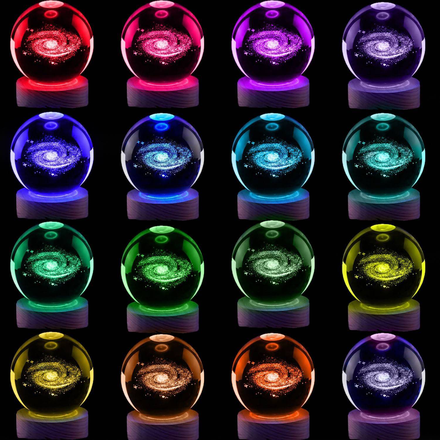 Bluetooth-Enabled Crystal Night Light with Solid Wood Base 2