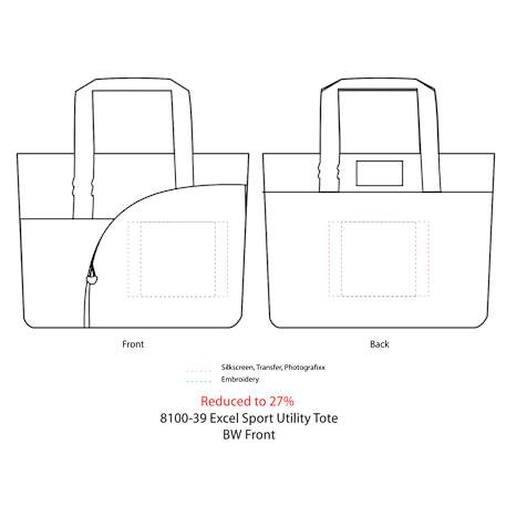 Excel Sport Zippered Utility Business Tote 21
