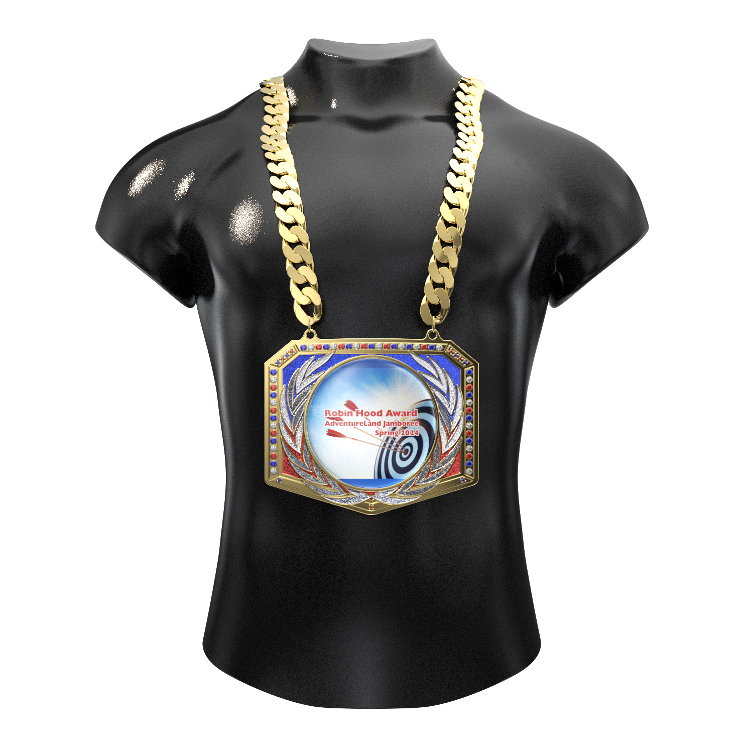 Express Vibraprint® Patriotic Champ Chain w/ Chain 11