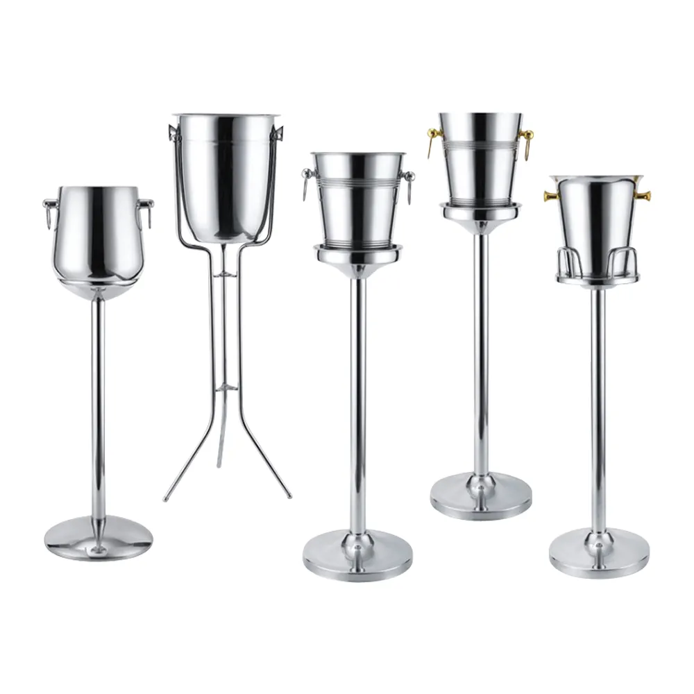 Stainless Steel Ice Bucket Champagne Stand 2