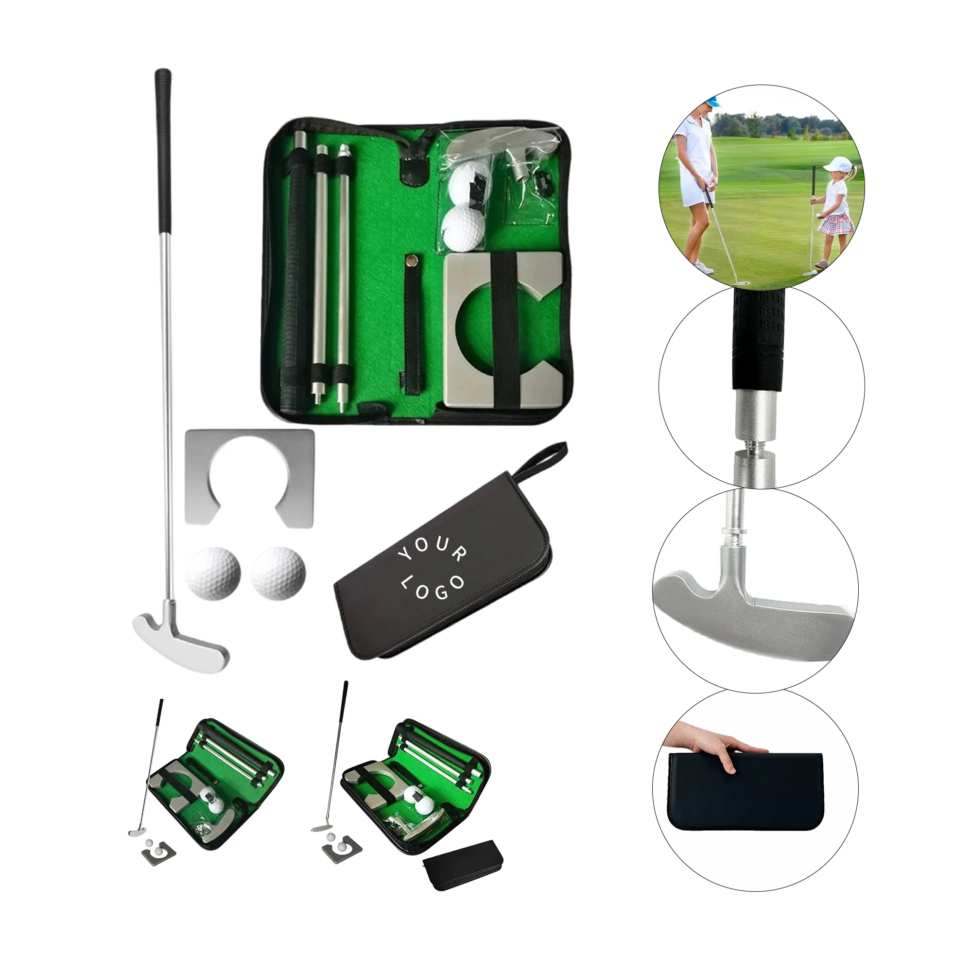 MOQ 50 Three-Section Golf Putter Set for Left/Right Hand 5