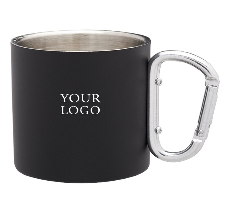 Stainless Steel Mug with Carabiner Handle, 10 oz. 6
