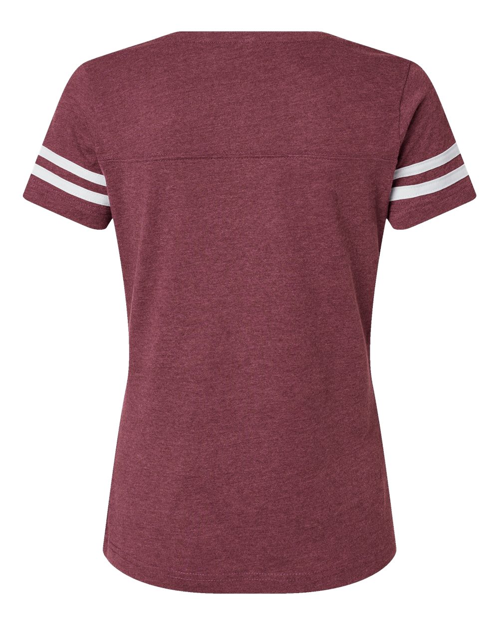 Women's Football V-Neck Fine Jersey Tee - 3537 9