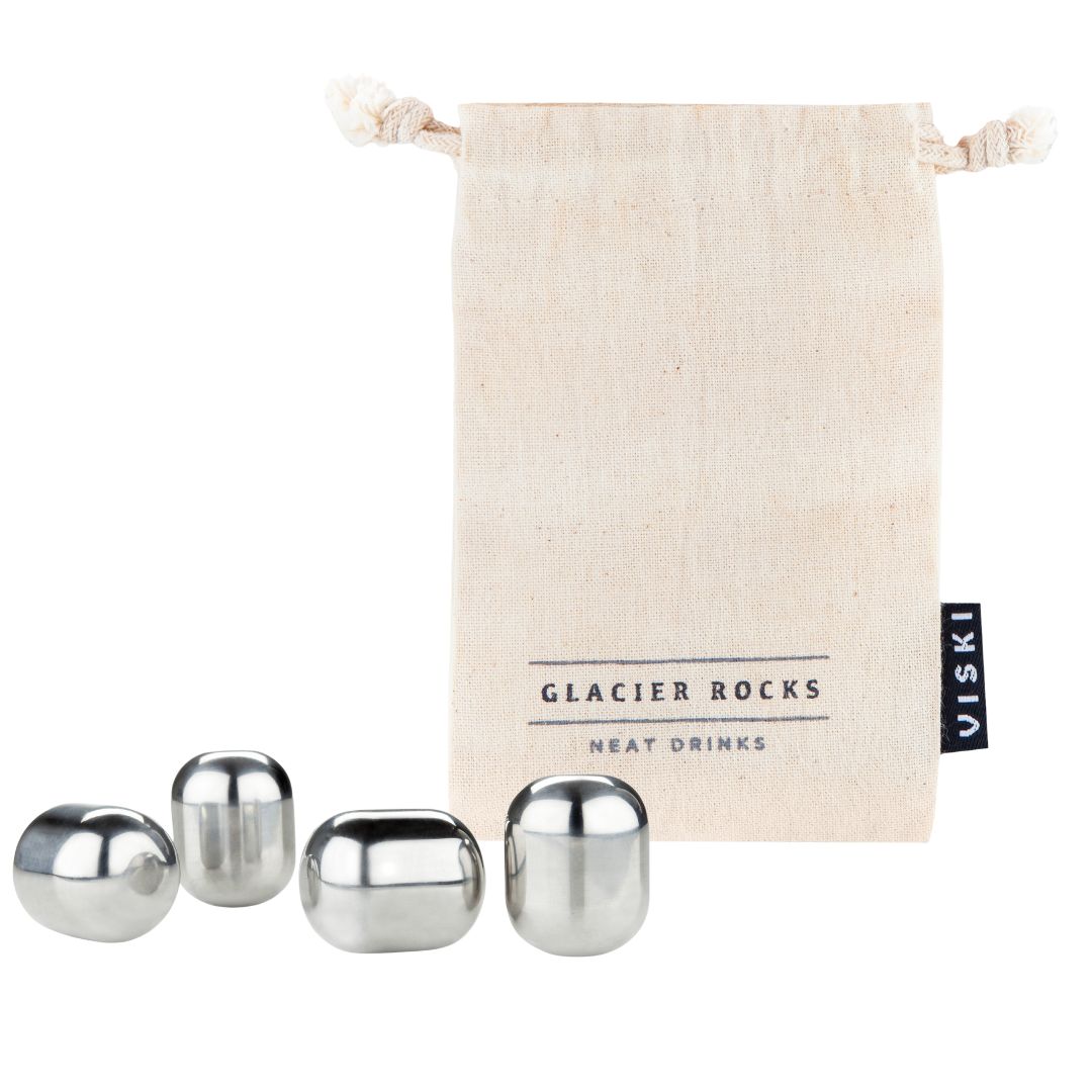 Viski® Glacier Rocks® Stainless Steel Wine Globes 7