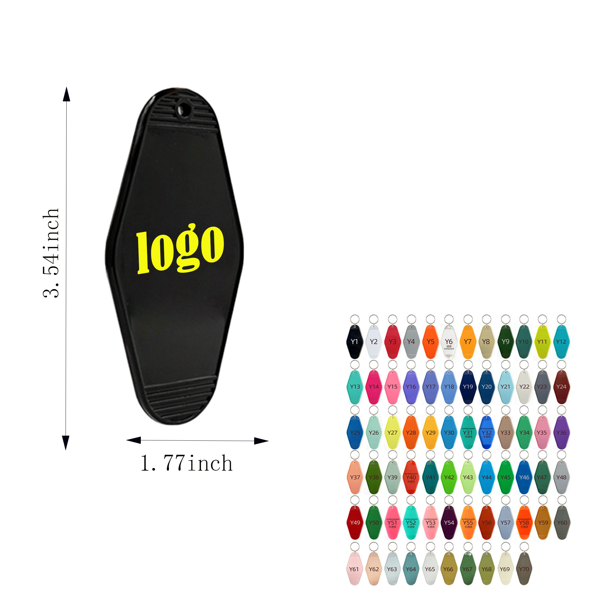 Durable Vintage Plastic Motel Key Tag MOQ100 3