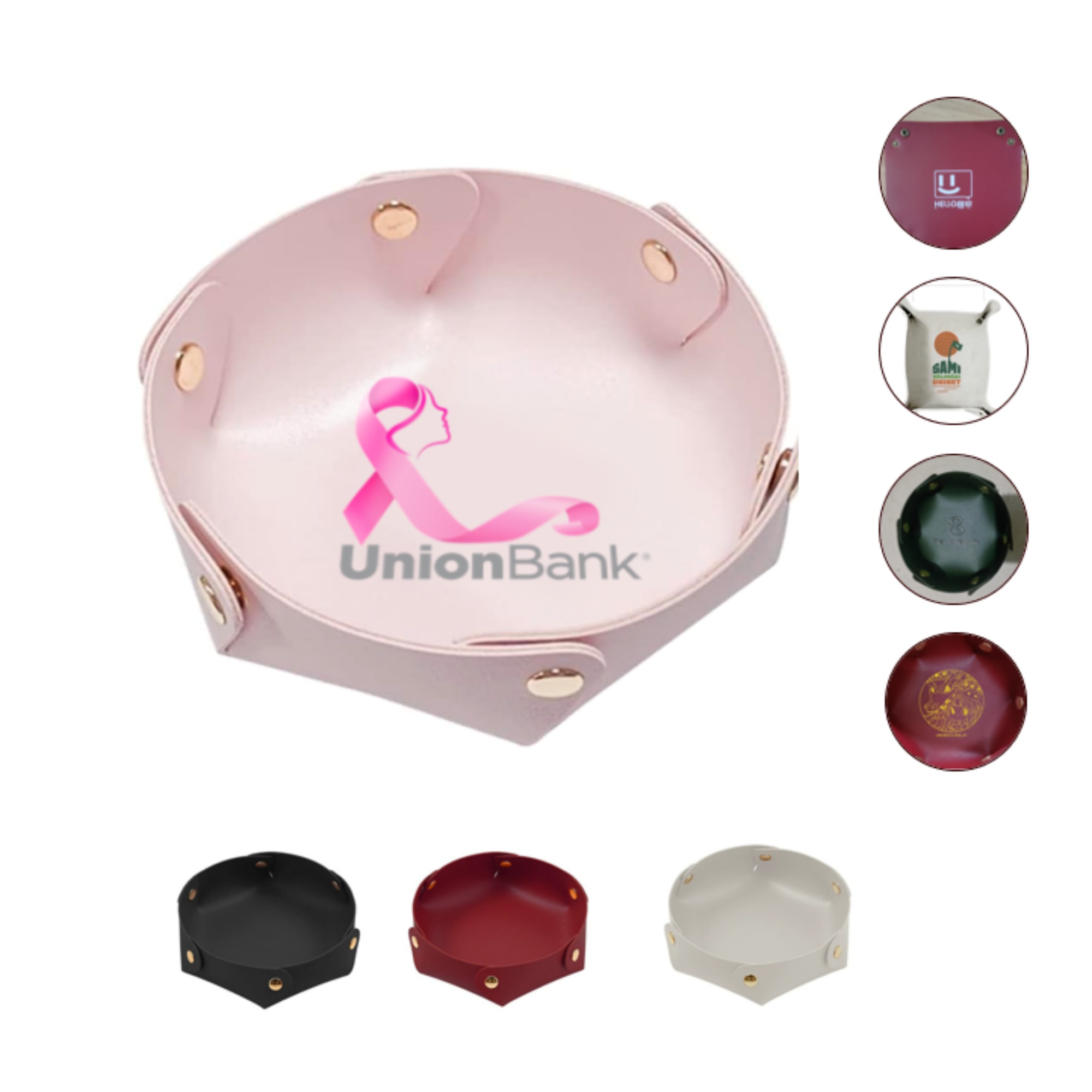 6.89?Foldable PU Leather Desk Sundries Storage Tray 4