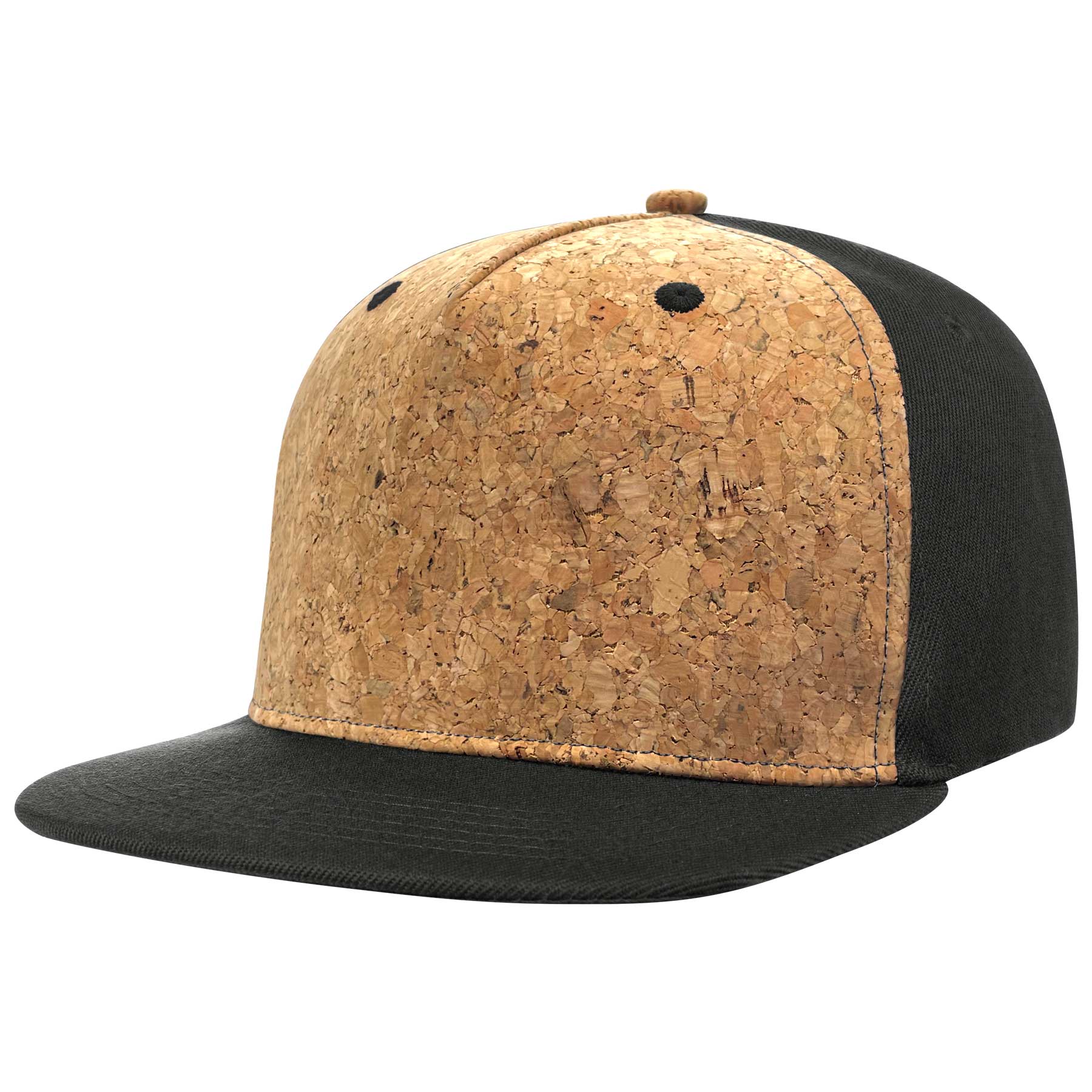Cotton Flat Visor Adjustable Snapback Cork Caps 4