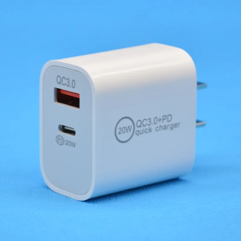 Dual Port Fast Charging QC 3.0 & PD 20W Power Adapter 1