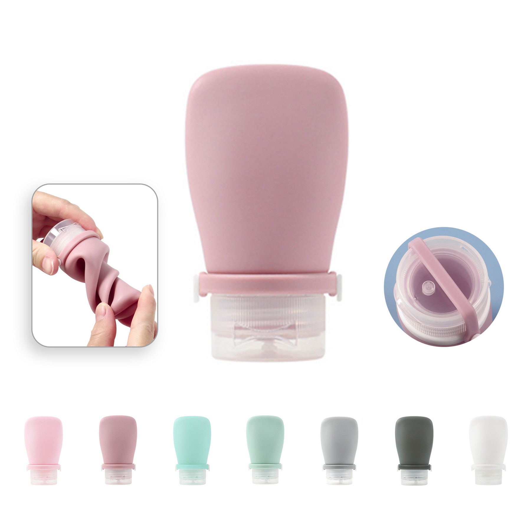 2 Oz. Cosmetic Lotion Silicone Storage Bottle 10