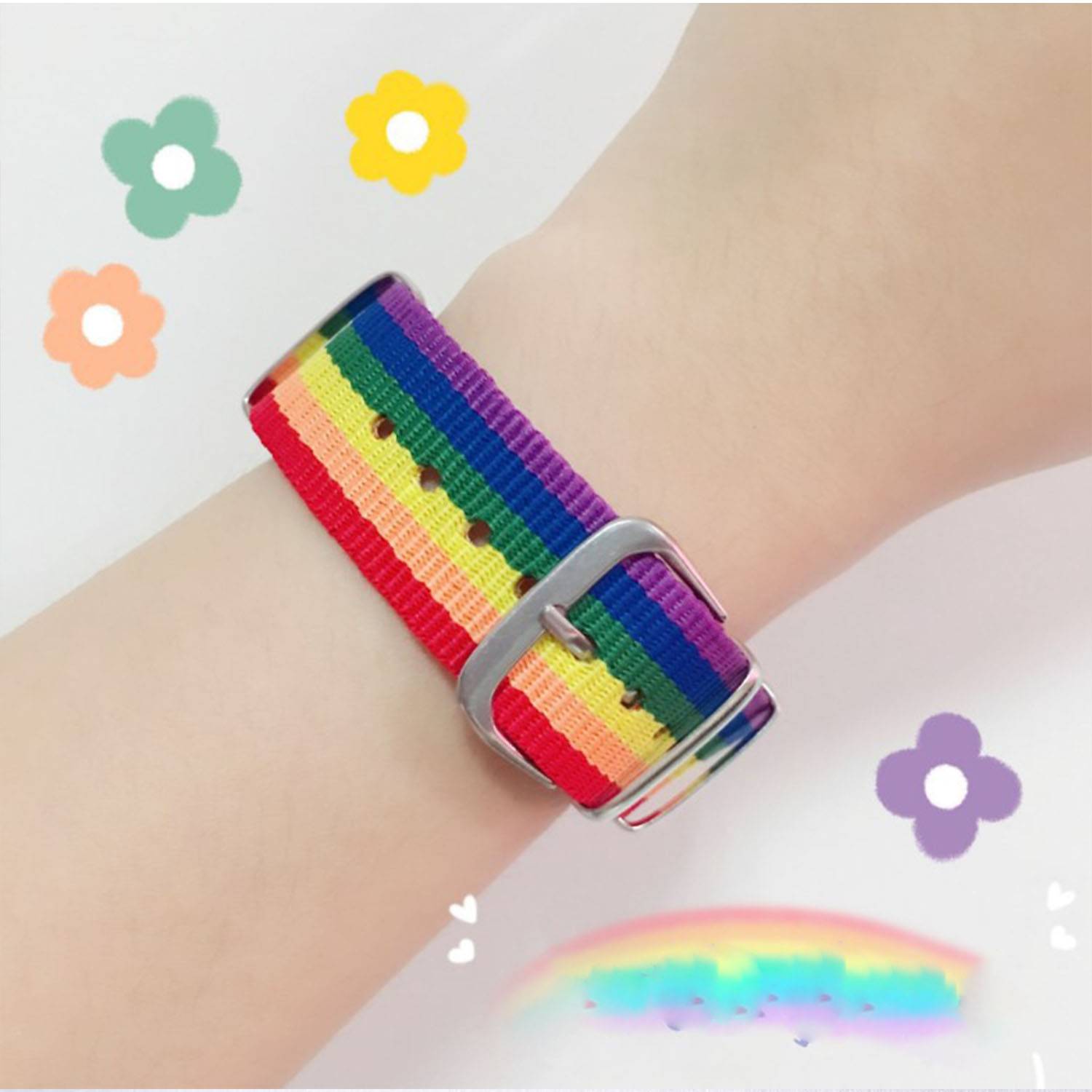 LGBT Rainbow Braided Bracelet Pride Wristband Adjustable 4