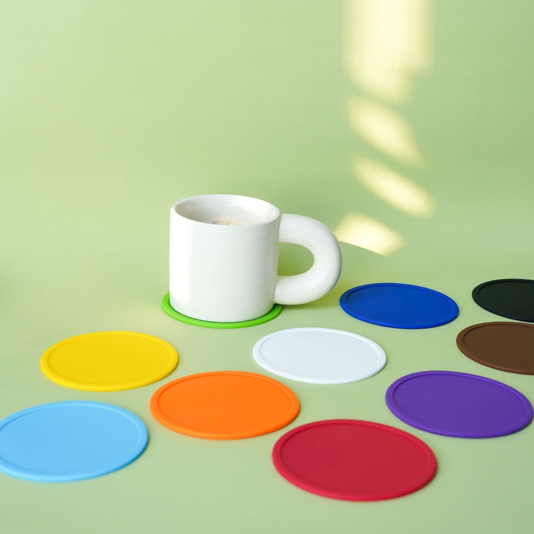 Colorful Silicone Round Jar Opener Coaster 3