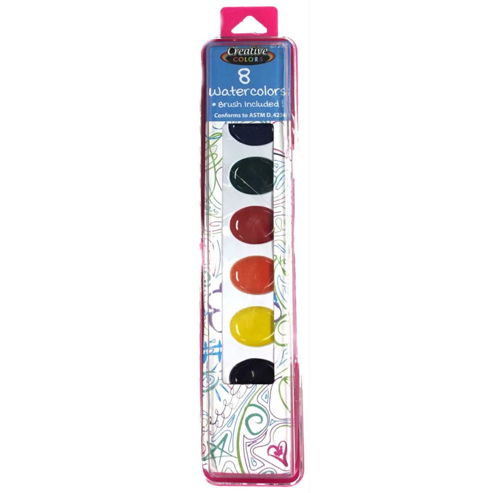 Watercolor Paint Sets with Brush - 8 Colors 2
