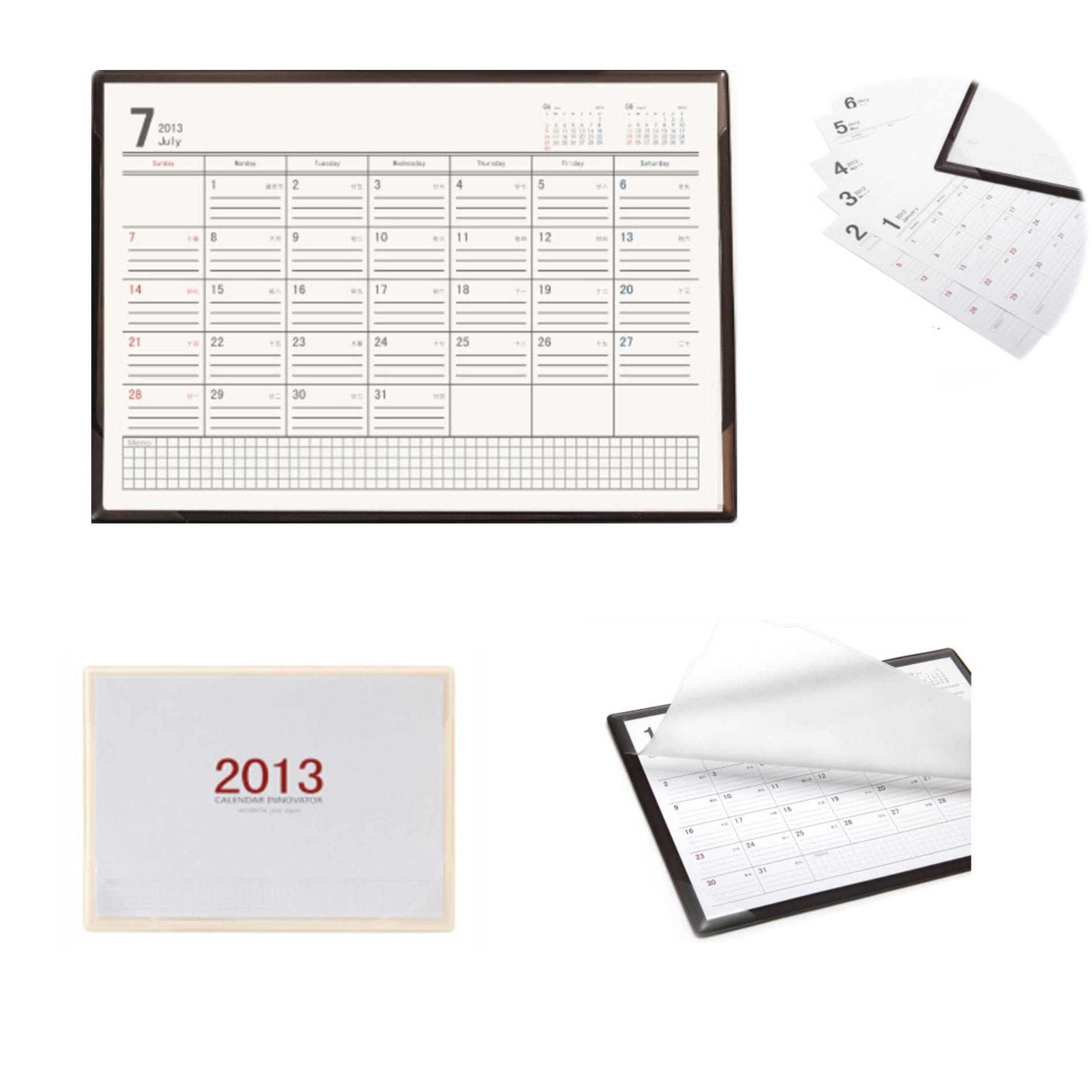 Customized Printed Business Mat Plan Desk Calendar 1