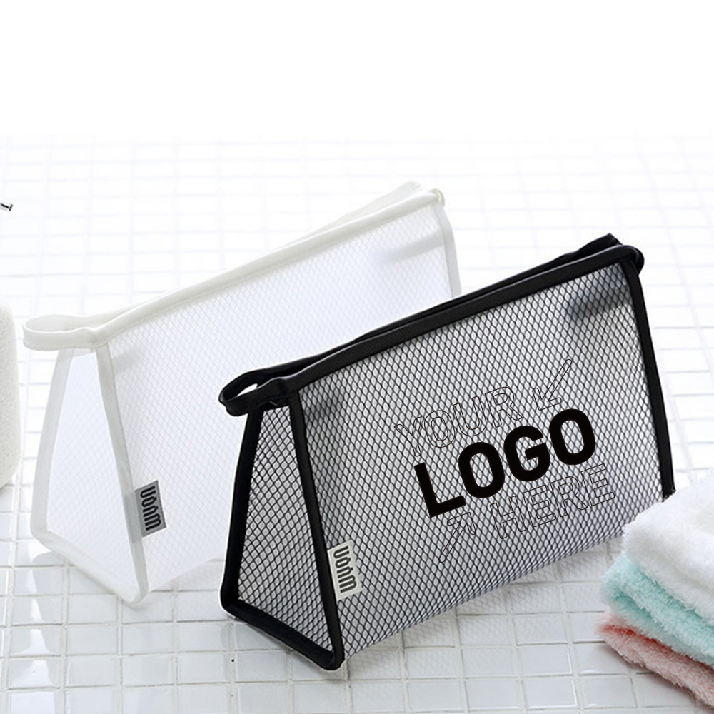 Transparent Zippered Travel Cosmetic Bag