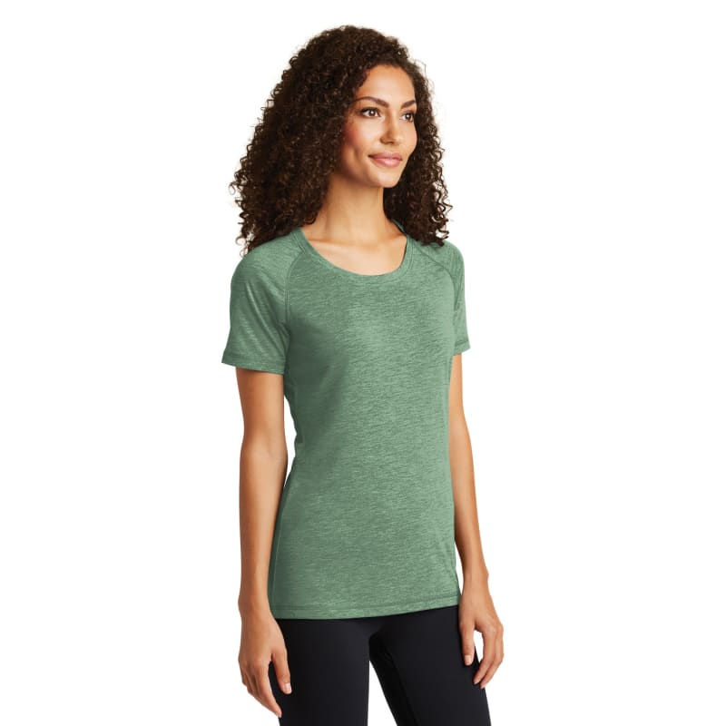 Sport-Tek Women's PosiCharge Tri-Blend Wicking Scoop Neck Raglan Tee. 16